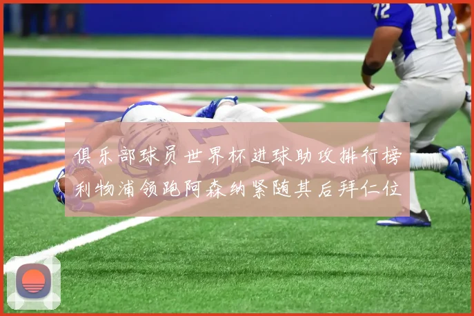 俱乐部球员世界杯进球助攻排行榜利物浦领跑阿森纳紧随其后拜仁位列第三